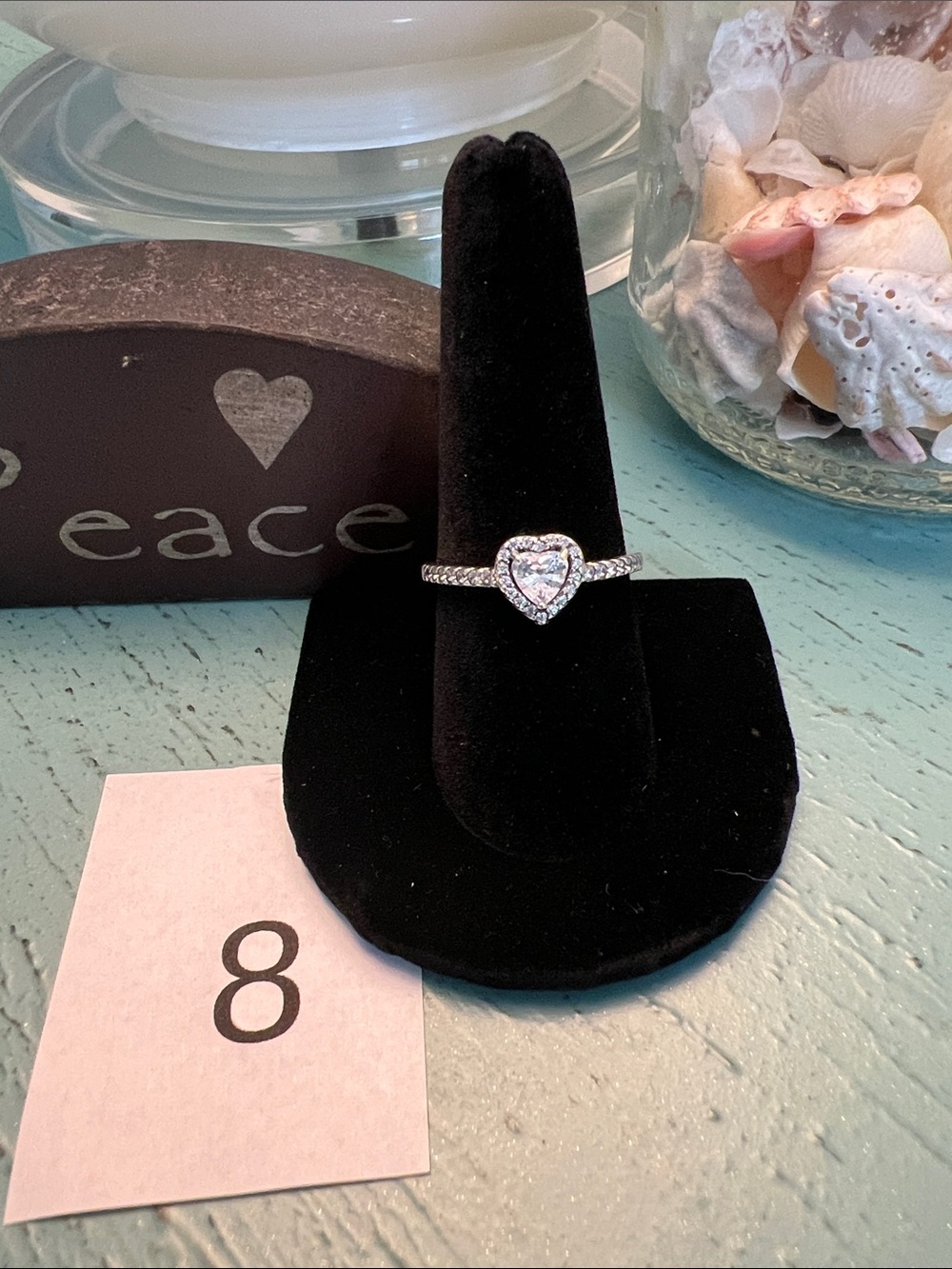 Pandora Elevated Sparkle Ring Size 9